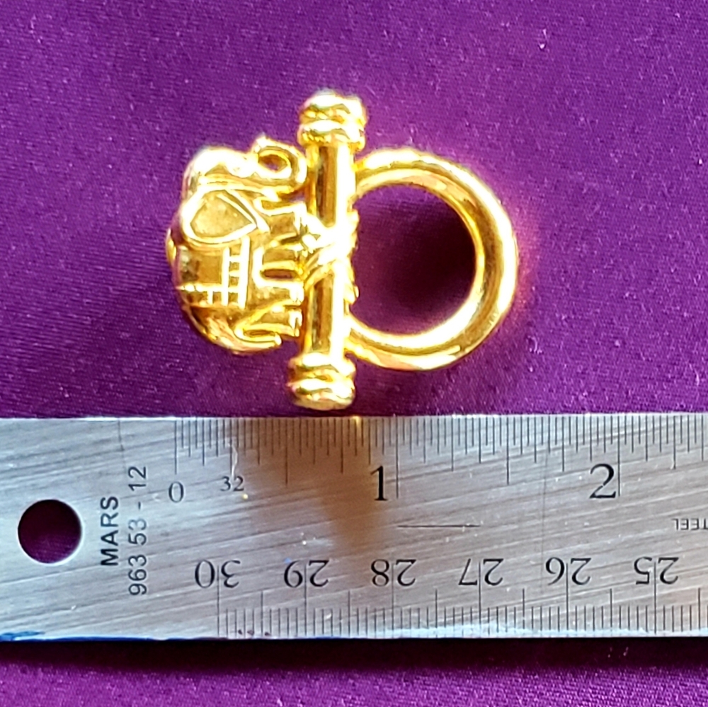 MALKA MOD DEPOSE Paris - Gold-Tone Pin Style Glasses Holder with Rhinestone VTG - Picture 9 of 10